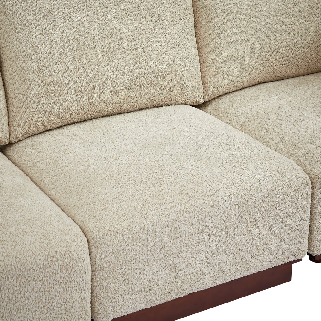 Velora 116 in. L Shaped Boucle Modular Sectional Sofa