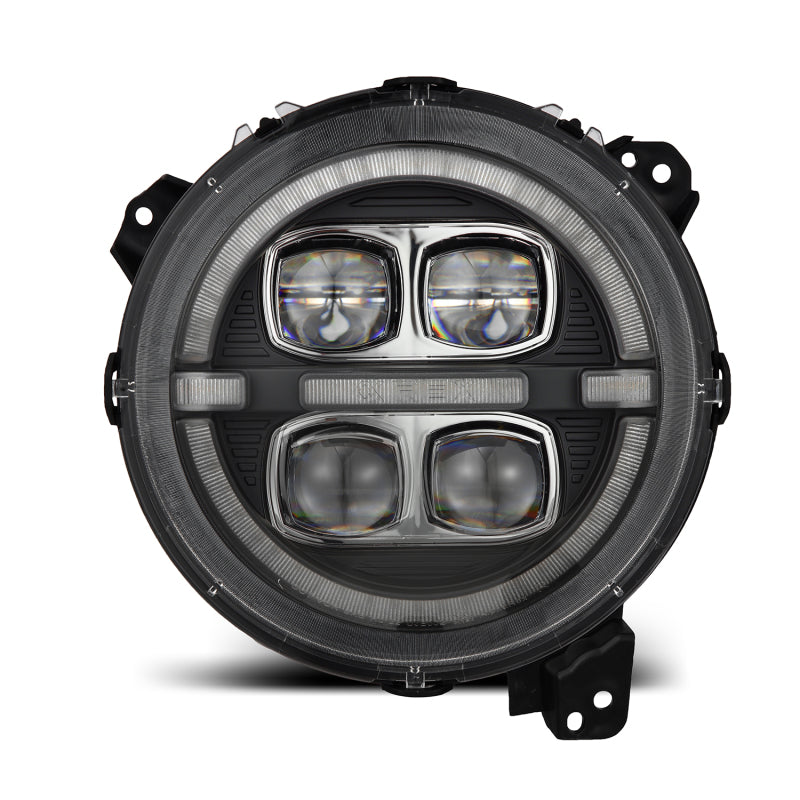 AlphaRex 18-23 Jeep Wrangler JL/Gladiator JT LED Proj Headlights Black w/ Activ Light/Seq Signal/DRL 880868 *Discontinued