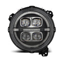 AlphaRex 18-23 Jeep Wrangler JL/Gladiator JT LED Proj Headlights Black w/ Activ Light/Seq Signal/DRL 880868 *Discontinued