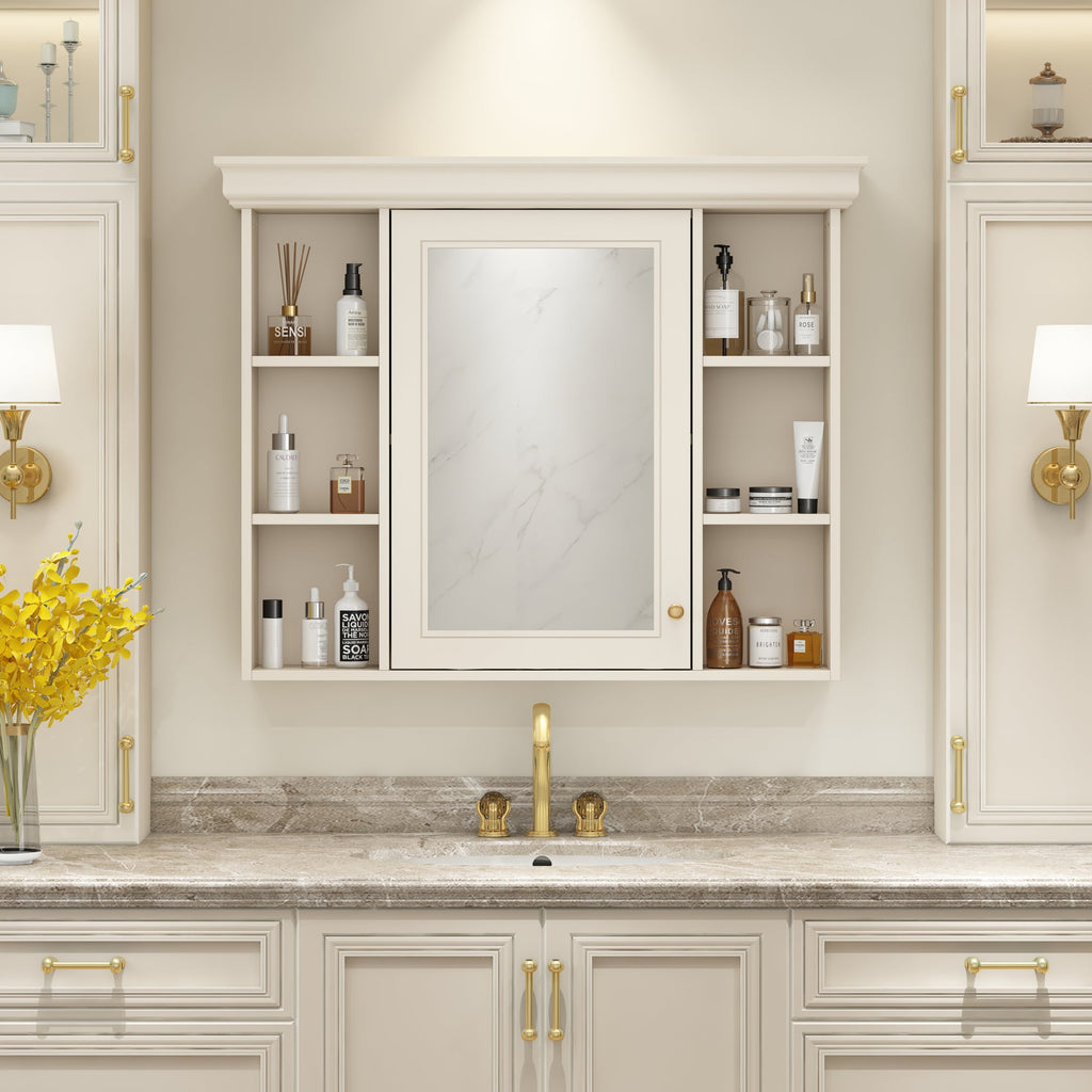 35'' x 28'' Wall Mounted Bathroom Storage Cabinet with Mirror
