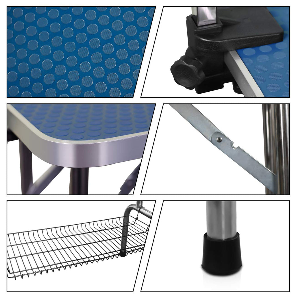 36" Folding Dog Grooming Table - Heavy Duty Stainless Steel