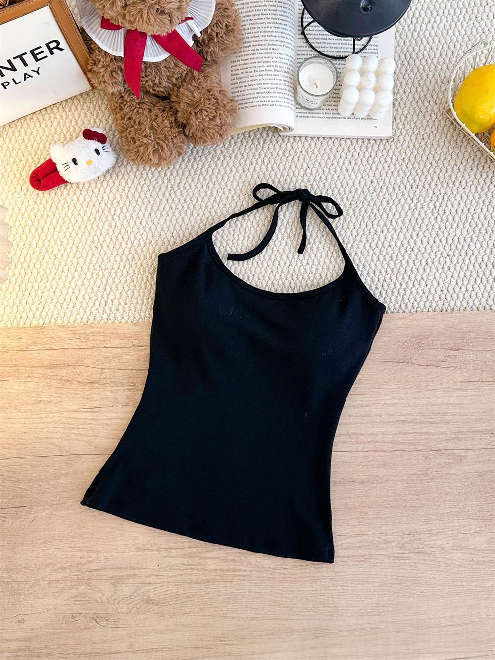 Womens Fashionable Figure-flattering Off-shoulder Halter Strap Dress