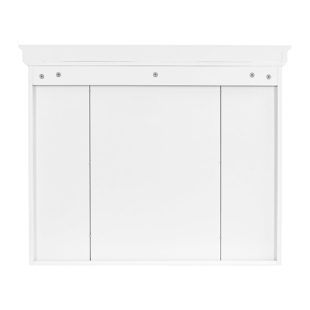 35" x 28" White Wall Mounted Bathroom Storage Cabinet