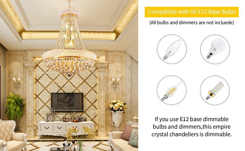 22-Inch Crystal Chandelier
