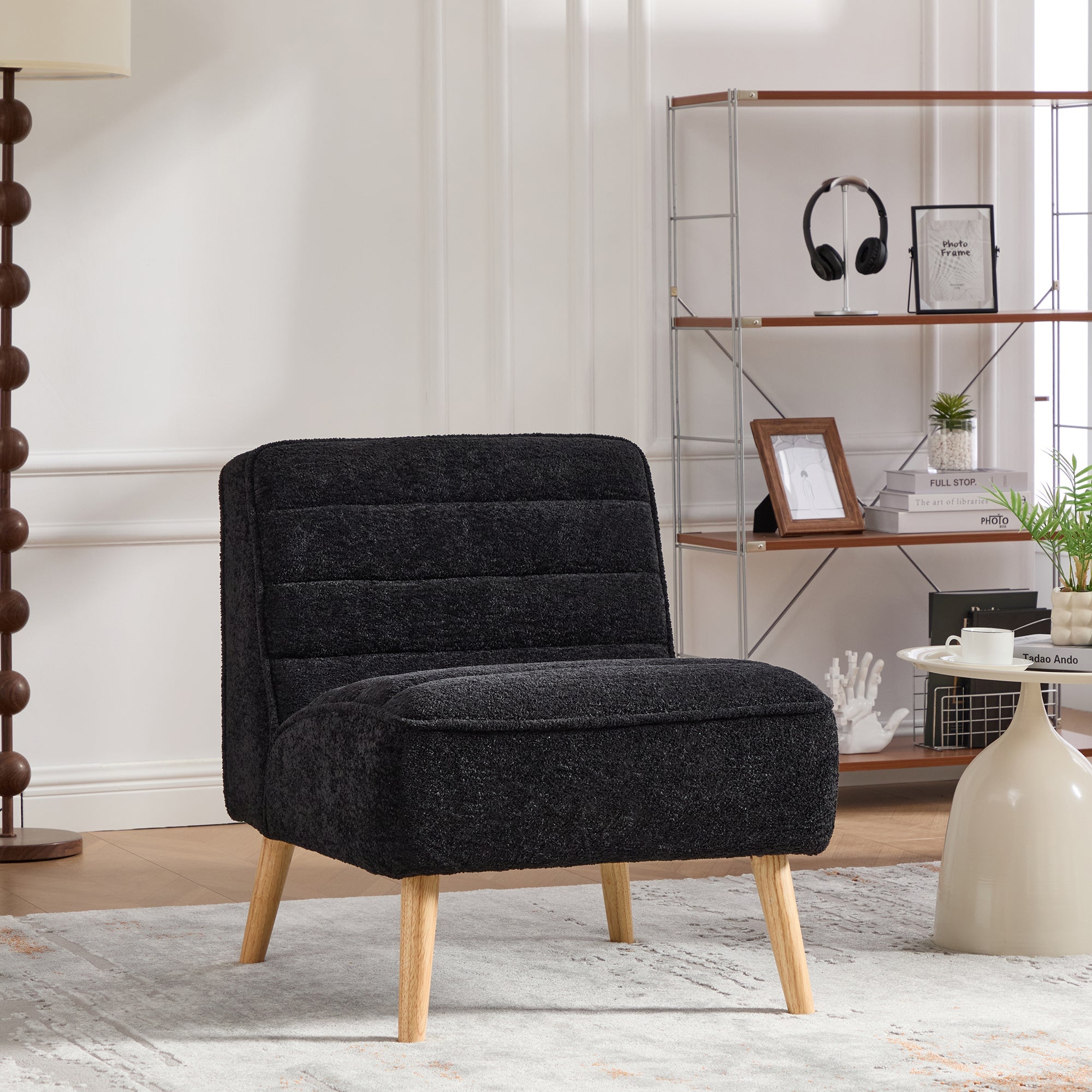 24.4" Wide Modern Upholstered Armless Chair