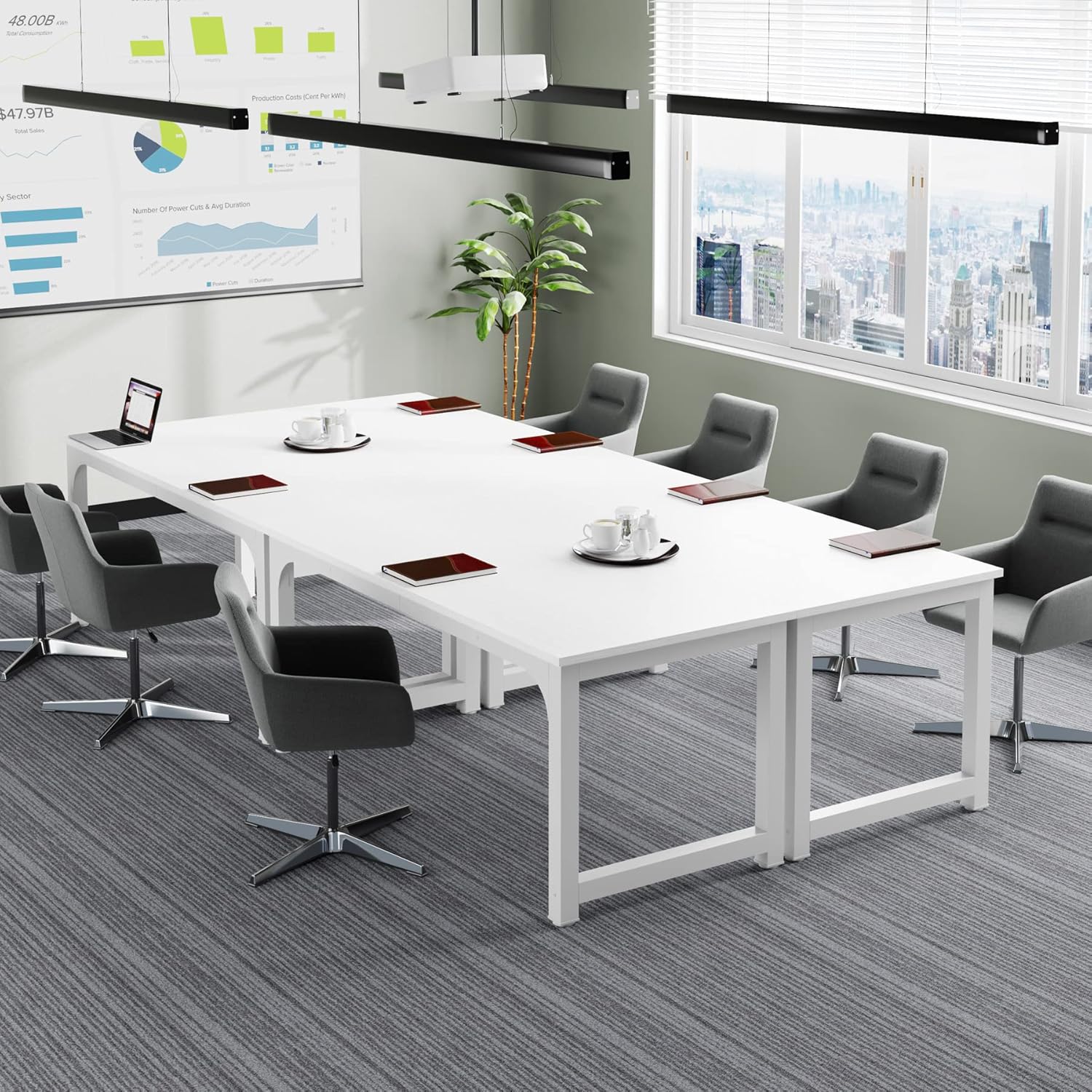 63" Executive Desk - Large Modern Office Computer Workstation