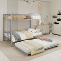 Silver Twin Metal Triple Bunk Bed Frame