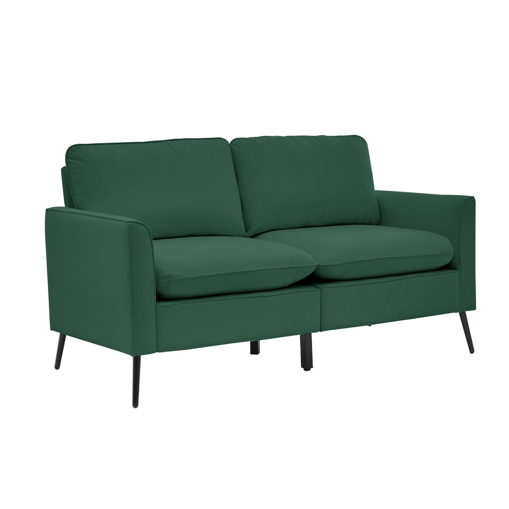 TS Cat Paw Leather Upholstered Loveseat - Nordic Retro Green