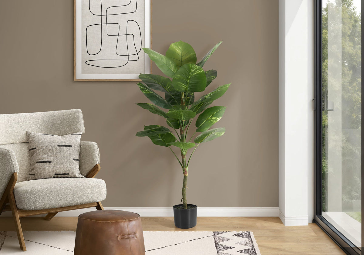Artificial Dieffenbachia Tree - 54" Tall Faux Indoor Plant