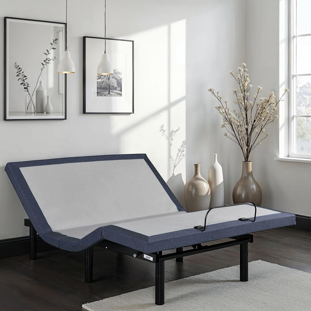 Full Adjustable Bed Base with Three Vibration Modes and Head and Foot Position Adjustments