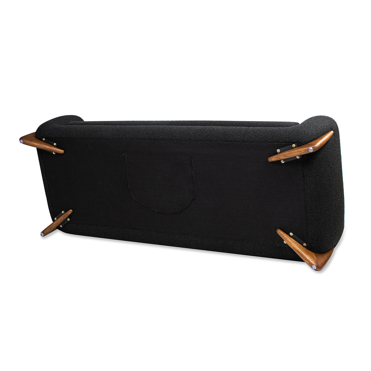 Alpine 90.5" Sherpa Sofa, Ebony