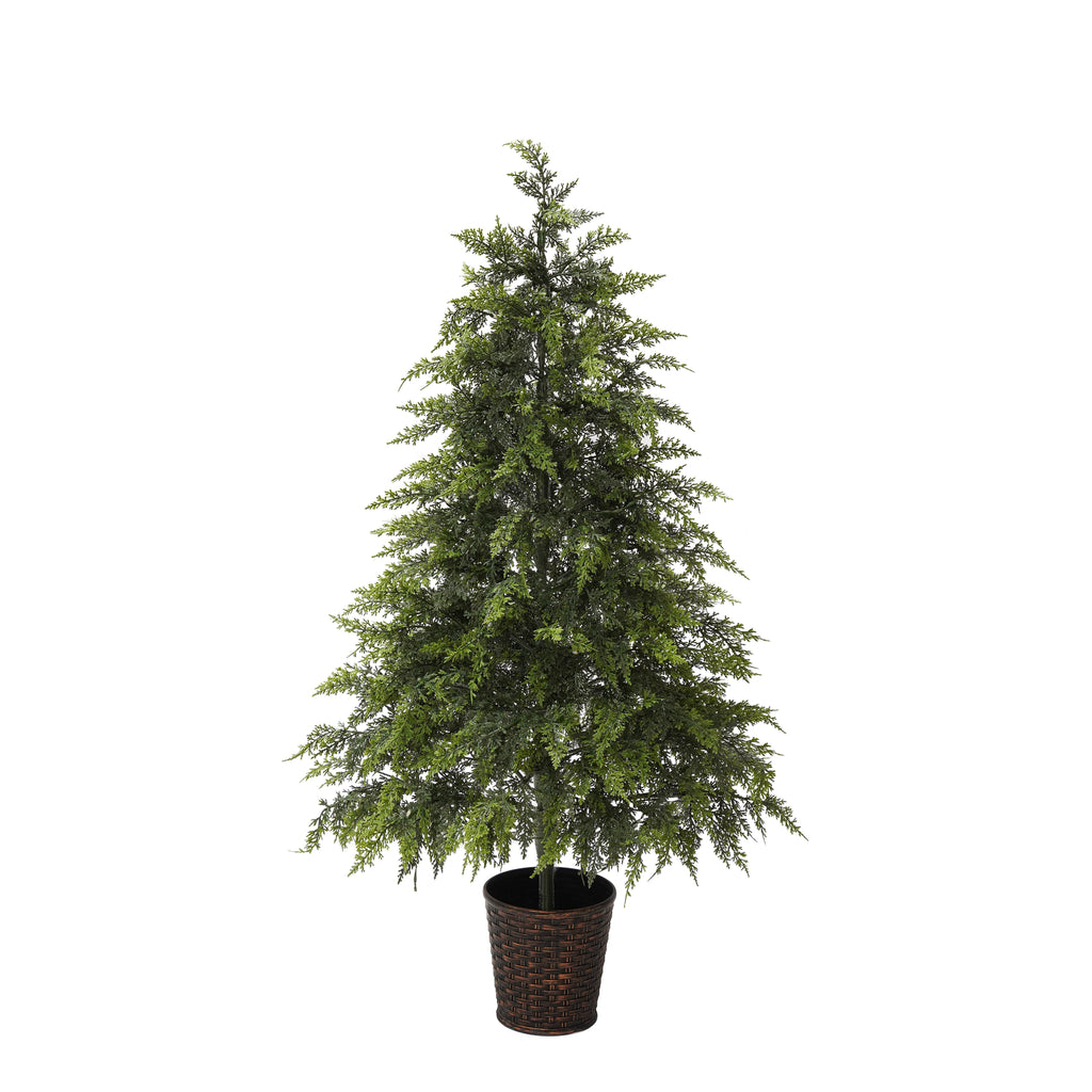 3-Piece Pre-Lit Christmas Tree Set with Warm Lights