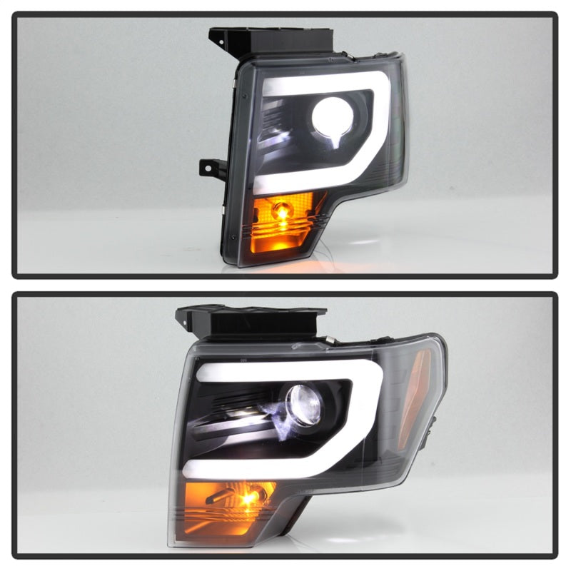 Spyder Ford F150 09-14 Halogen Light Bar Projector Headlights Black PRO-YD-FF15009PL-BK 5087577