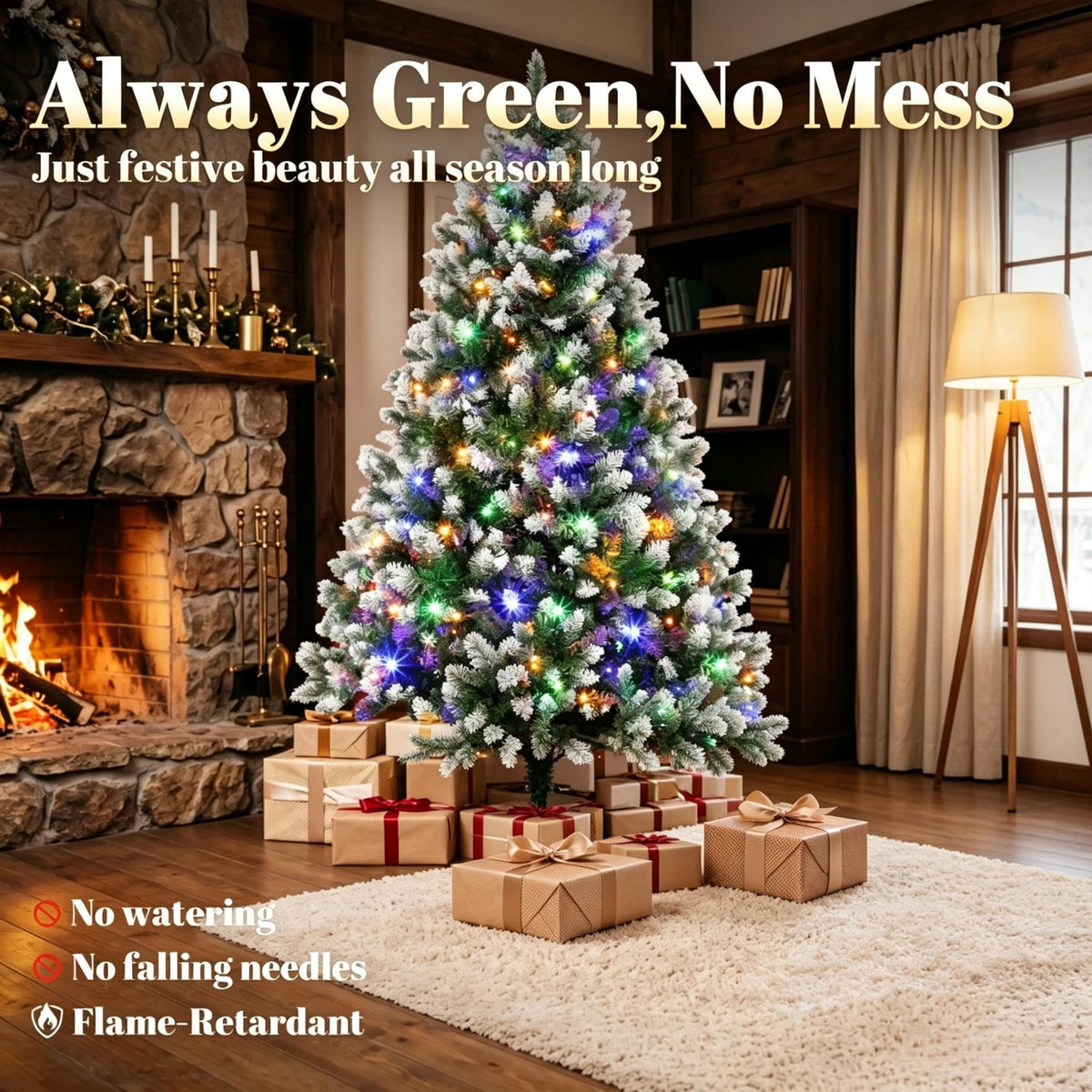 7.5 Ft Pre-Lit Artificial Christmas Tree