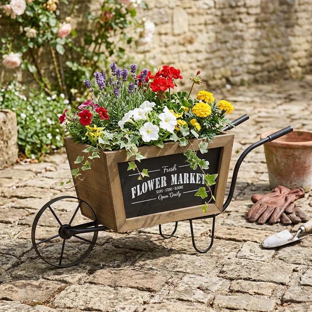 Farmhouse Wheelbarrow Planter