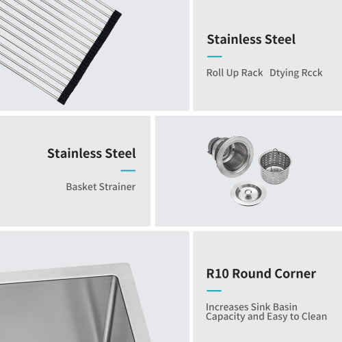 16 Gauge Stainless Steel Undermount Double Bowl Kitchen Sink