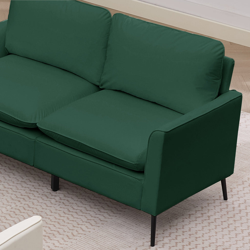 TS Cat Paw Leather Upholstered Loveseat - Nordic Retro Green