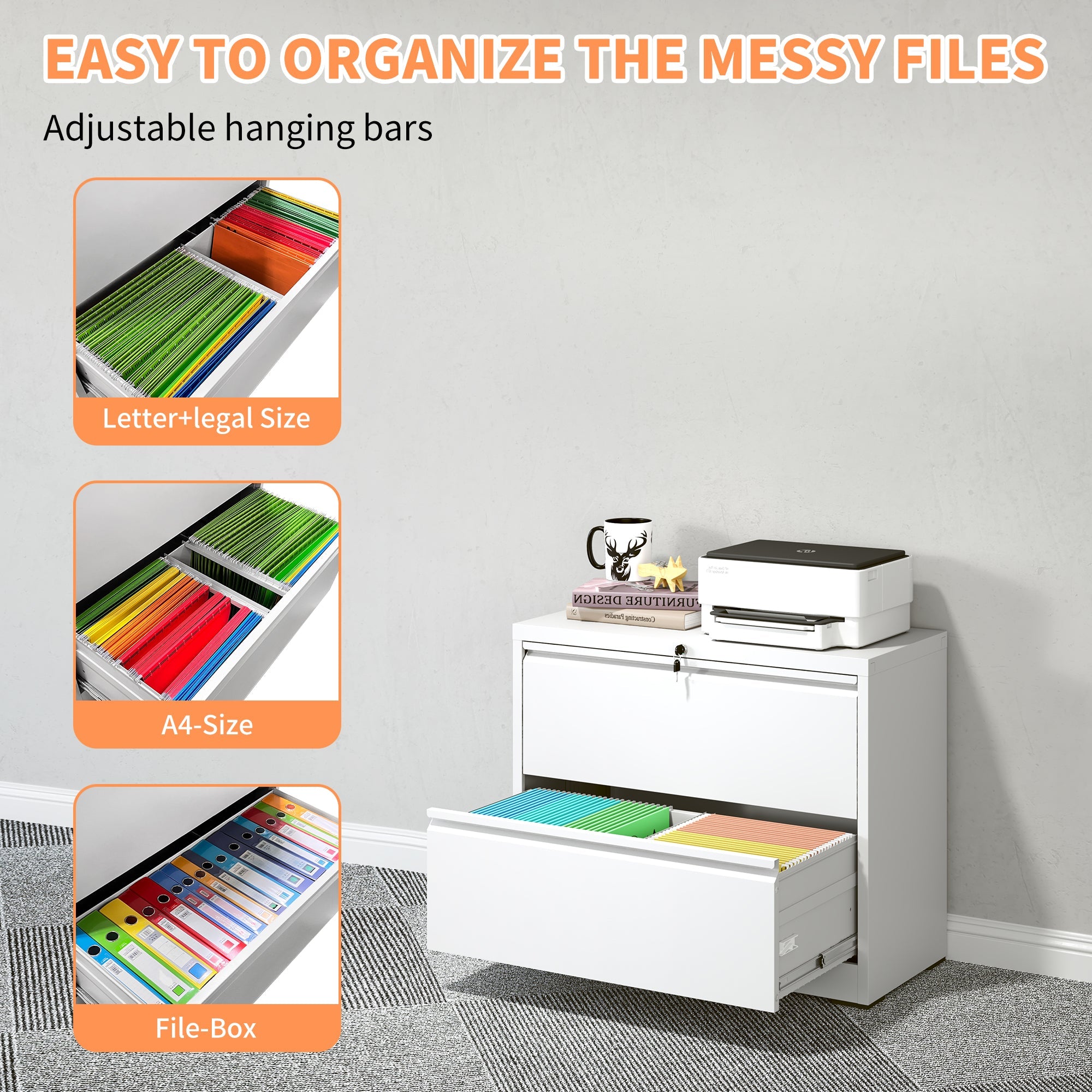 Lateral File Cabinet 2 Drawer
