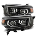 AlphaRex 10-13 Toyota 4Runner LUXX LED Proj Headlights Plank Style Black w/Seq Signal/DRL 880757 *Discontinued
