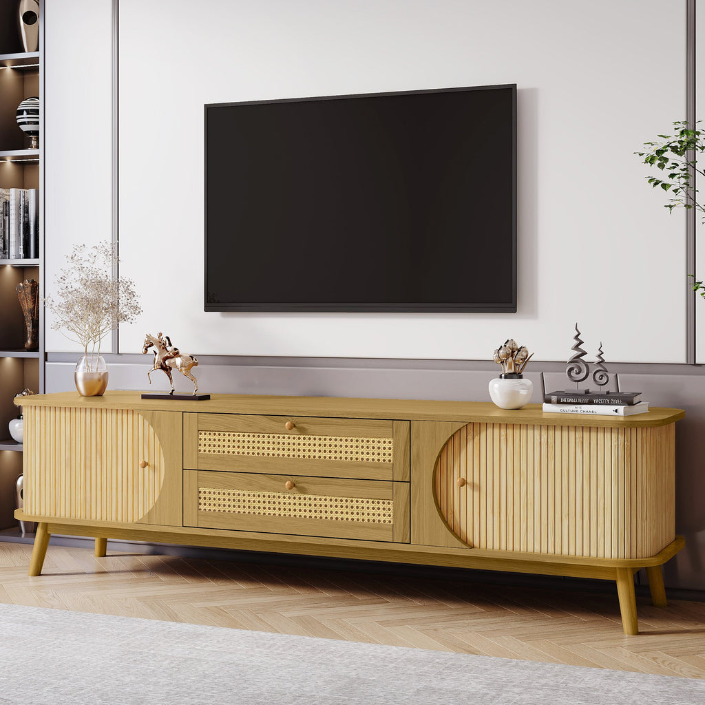 Rattan TV Stand for TVs Up to 75''