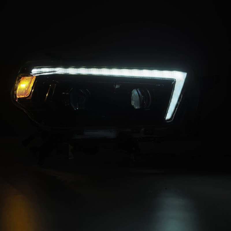 AlphaRex 10-13 Toyota 4Runner PRO-Series Proj Headlights Plank Style Alpha Blk w/Seq Signal/DRL 880754 *Discontinued