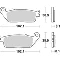 Carbon SBS Dual Carbon Scooter 183CT carbon brake pads