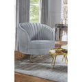 Grey Velvet Accent Chair