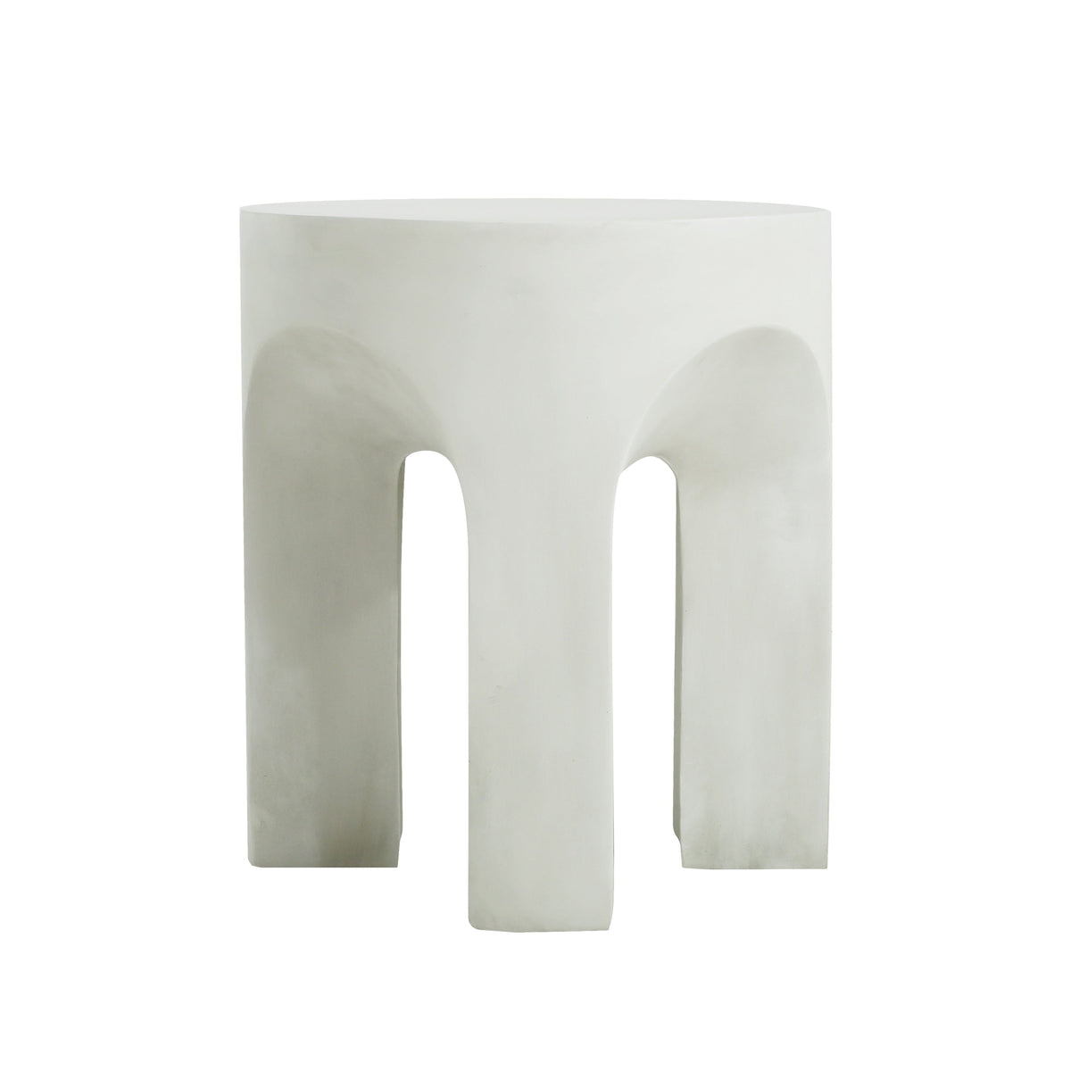 Outdoor MGO Round Top Side Table/End Table in Antique White