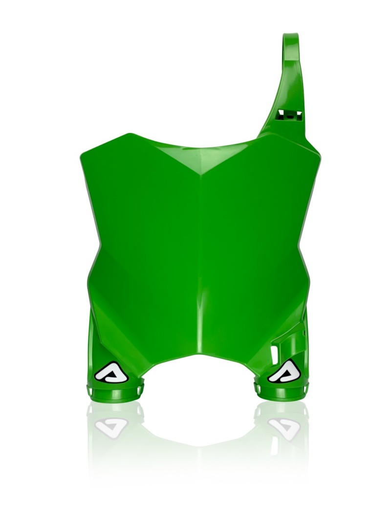 Acerbis 16-23 Kawasaki KX250F/ KX250/ KX250X/450X KX450F/KX450 Front Number Plate-Raptor 2 - Green 2981840006