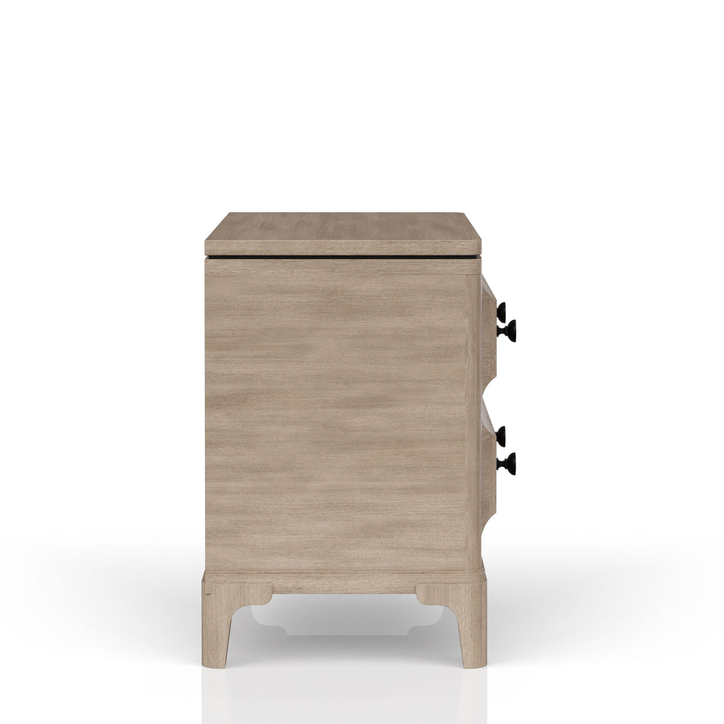 2 Drawer Nightstand With USB Charging Ports