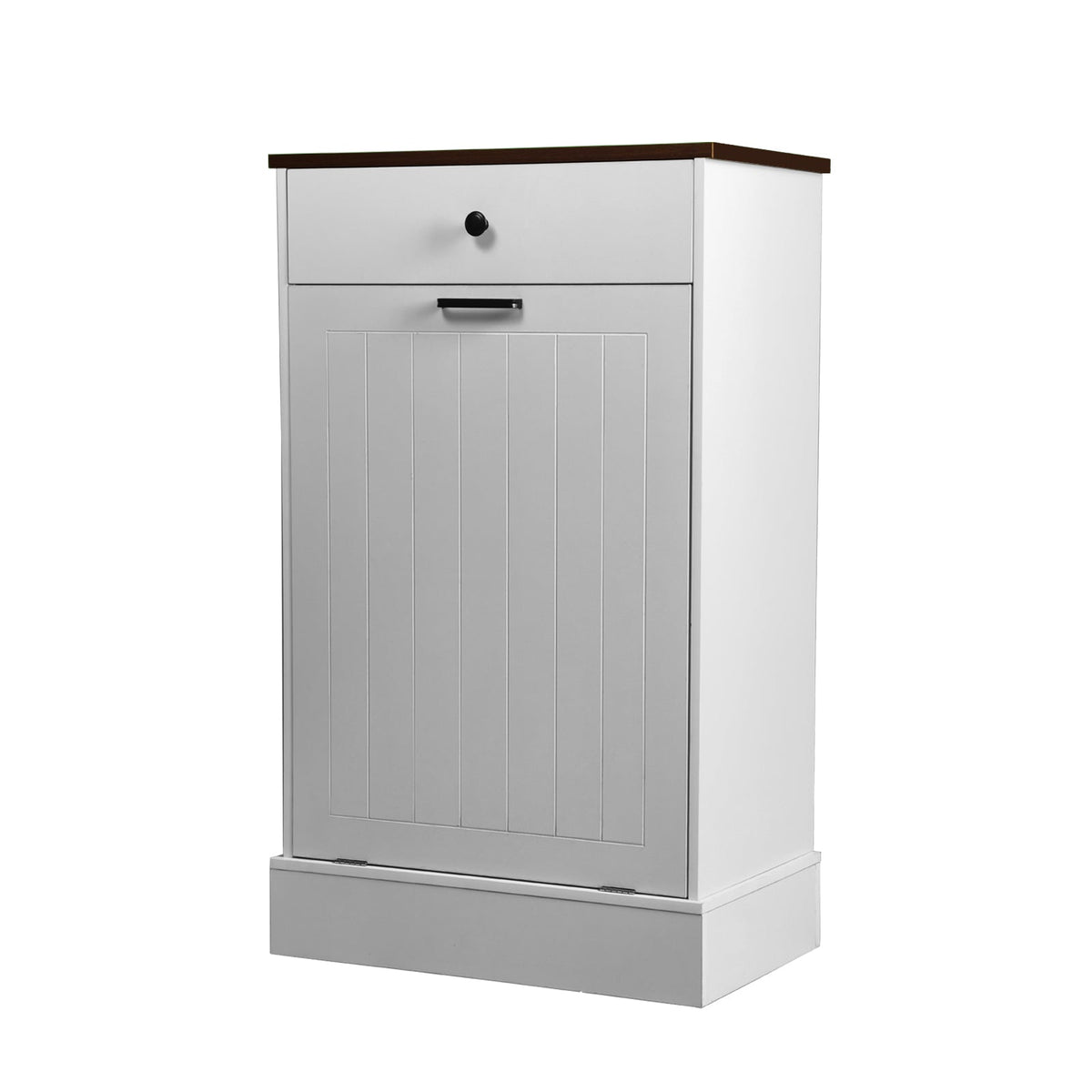Tilt Out Trash Can Cabinet - Hidden Wooden Design