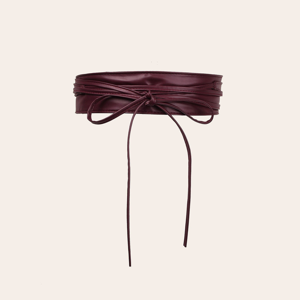 Womens Faux Leather Wide Waist Cincher With Lace-up Bow Detail Belt