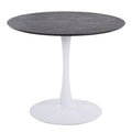 Modern Table with Round Marble Top