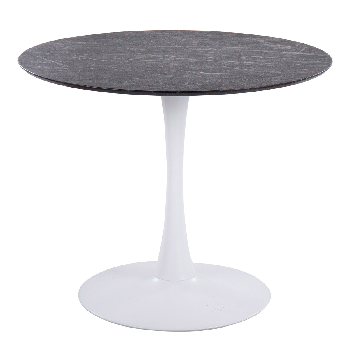 Modern Table with Round Marble Top