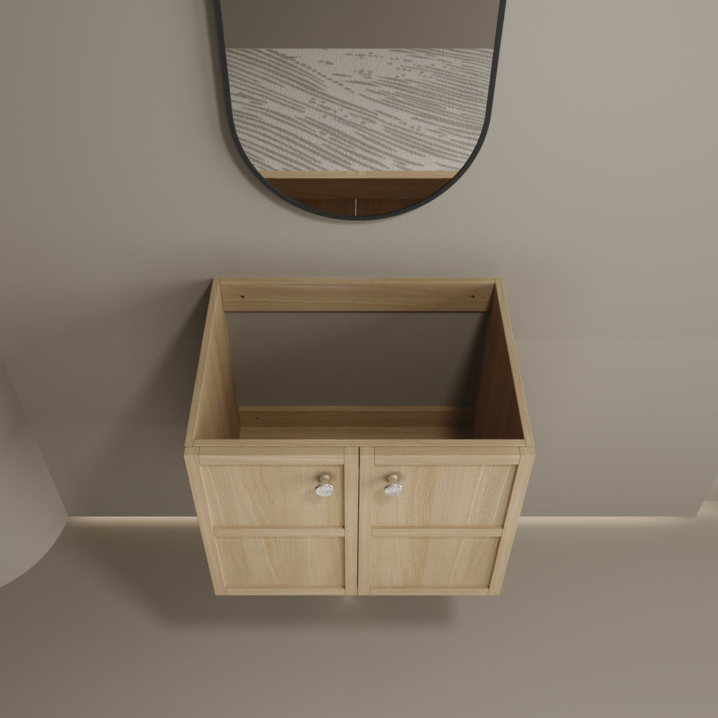 24" Wall-Mounted Bathroom Vanity, 2-Soft Closing Door