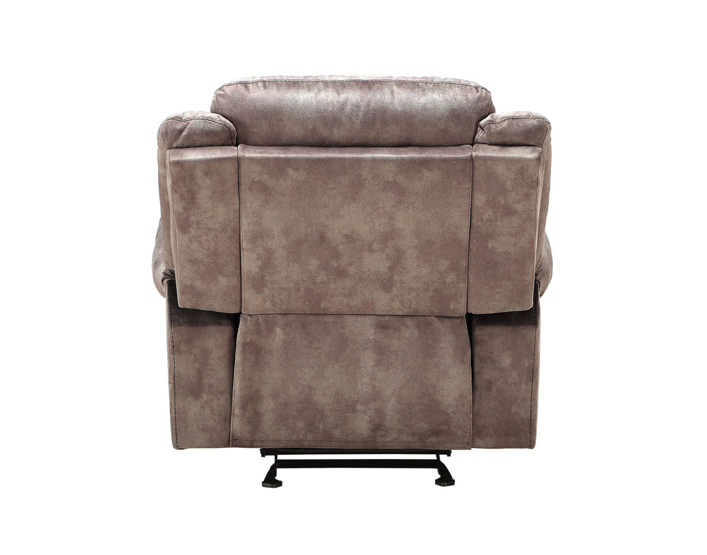Zubaida Two Tone Chocolate Velvet Glider Recliner