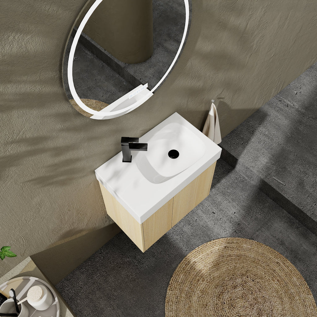24 Inch Bathroom Vanity with Ceramic Basin