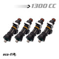 BLOX Racing Eco-Fi Street Injectors 1300cc/min w/1/2in Adapter Honda B/D/H Series (Set of 4) BXEF-06514.11-1300-4