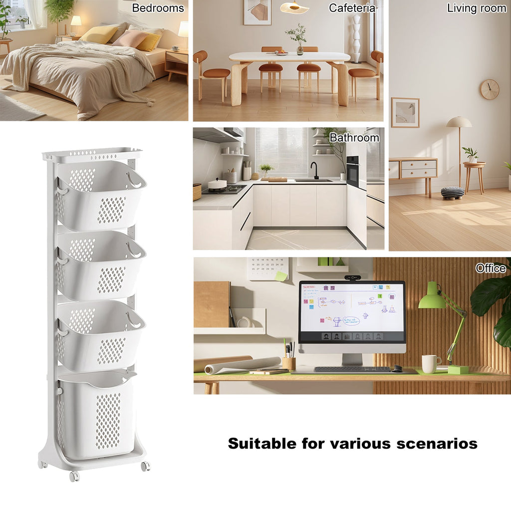4-Tier Laundry Hamper Sorter