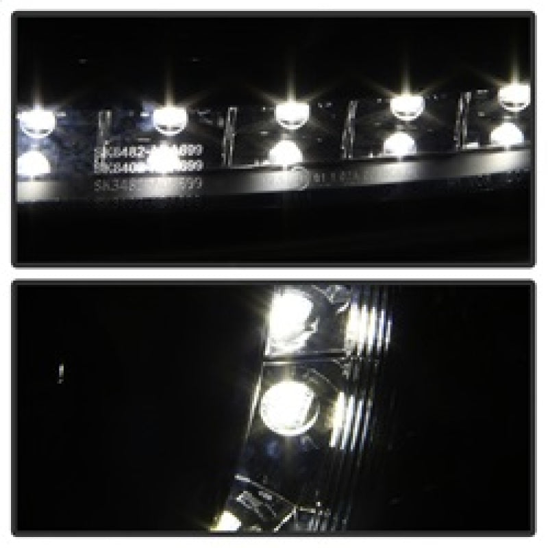 Spyder Audi A6 02-04 Projector Headlights Halogen Model Only - DRL Black PRO-YD-ADA601-DRL-BK 5008657