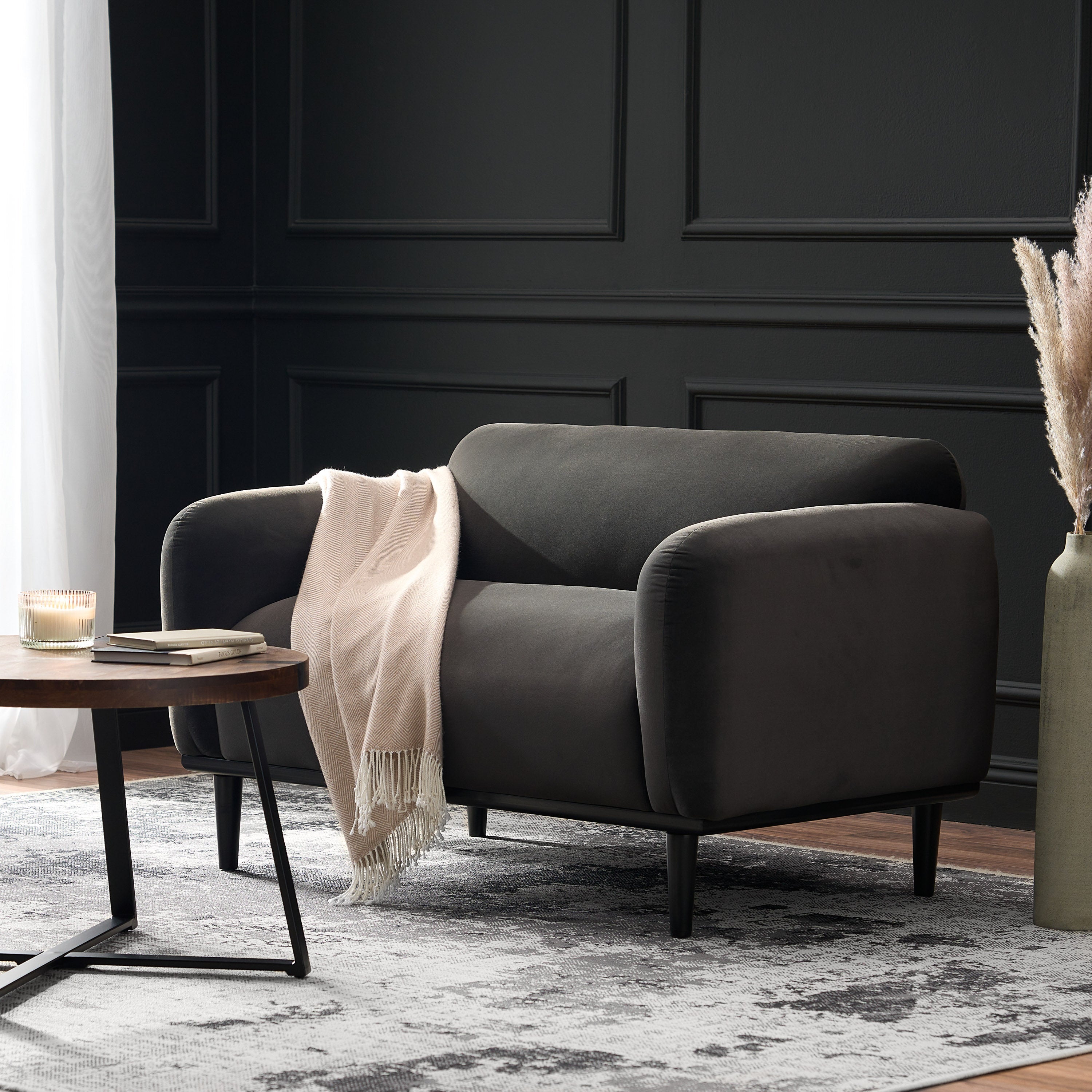 50" Loveseat Sofa - Dark