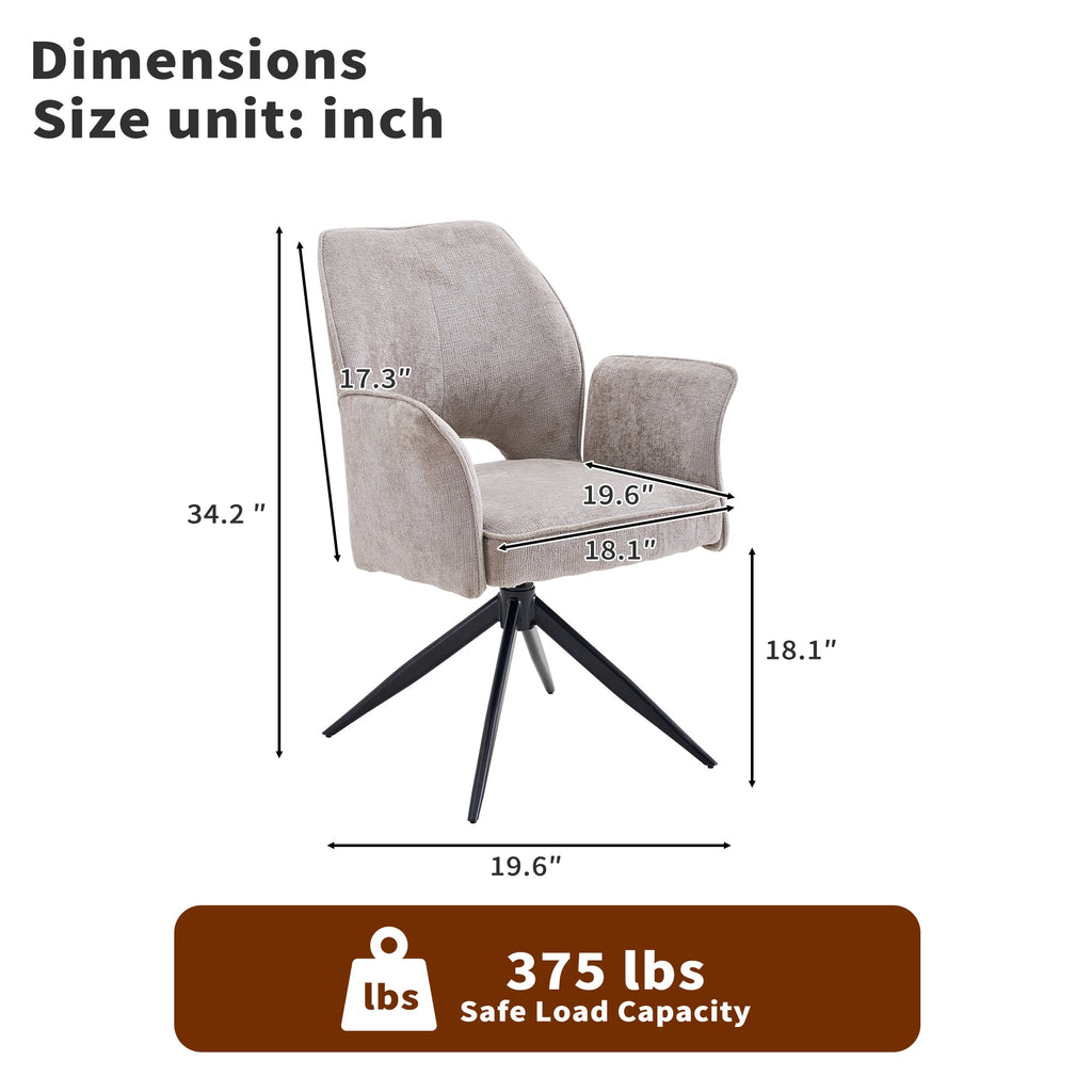 Modern Fabric Dining Chair Set of 2