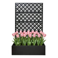 Metal Planter Raised Garden Bed with Trellis