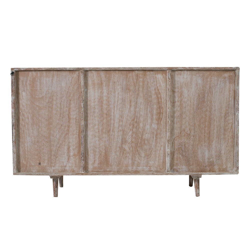 57x16x33" TV Console With Cane Doors