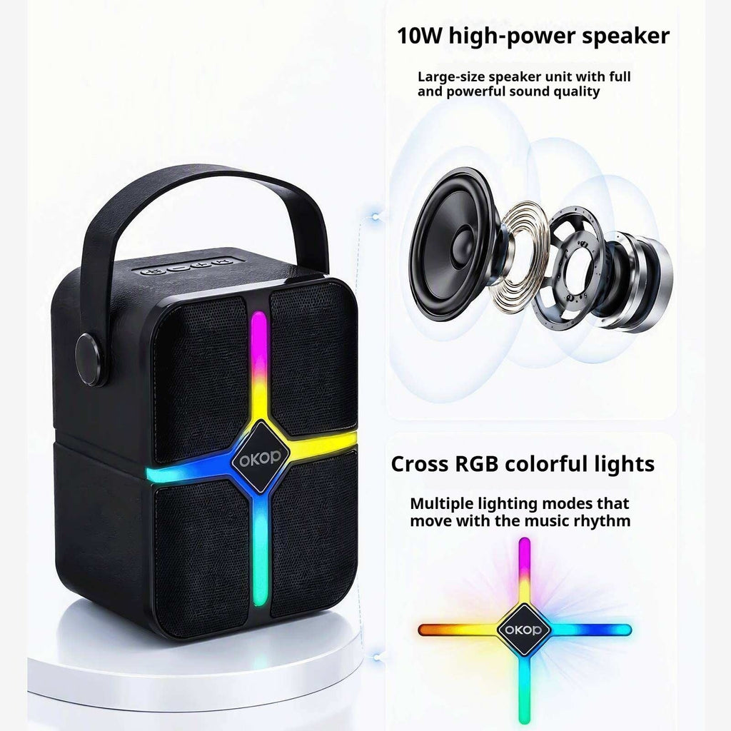 KP-876 Best-selling Wireless Bluetooth Speaker Portable Handle RGB Lighting Long Battery Life High Quality High Power In Stock