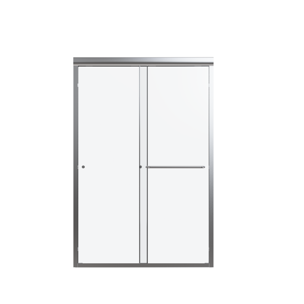 44"-48"W x 72"H Semi-Frameless Double Sliding Shower Door