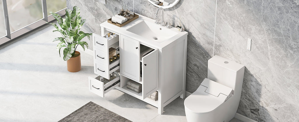 36" Bathroom Vanity with Sink Top