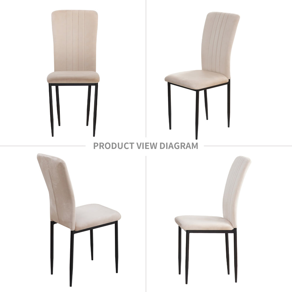 Dining Chairs Set of 4 Modern Velvet Upholstered Chairs