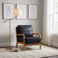 Foil Fabric Wood Armchair