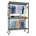 Heavy Duty Rolling Clothes Rack with Wheels